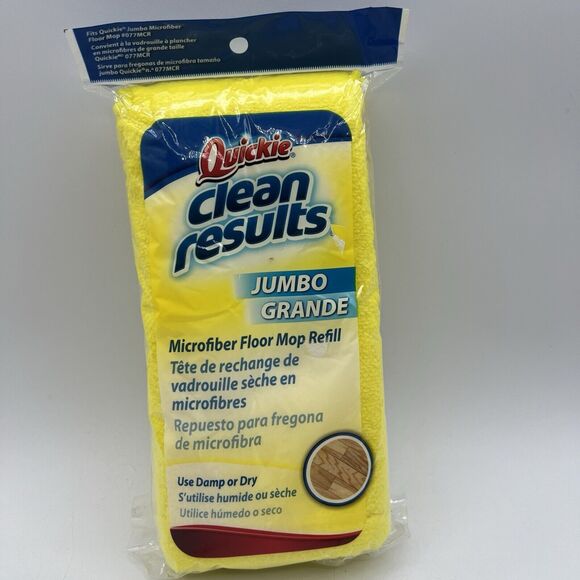 Quickie Clean Results Jumbo Microfiber Floor Mop Refill #007MCR NEW 2015 - Picture 1 of 6